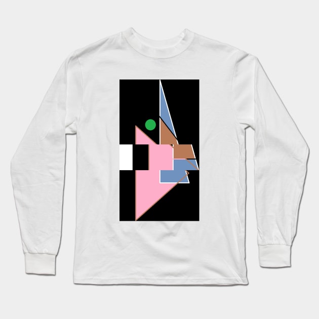 Abstract Cubist Design Long Sleeve T-Shirt by Gizi Zuckermann Art